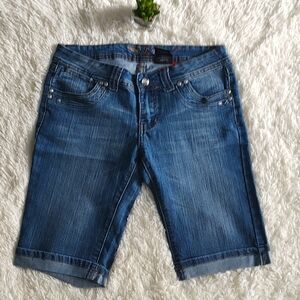 Short Jeans Girls Jz Premium  Color Blue Size 9 Pockets Good Condition